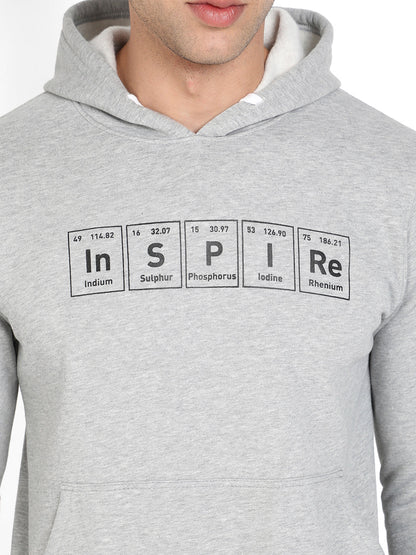 Men's Light Grey Inspire Hoodie With Kangaroo Pocket