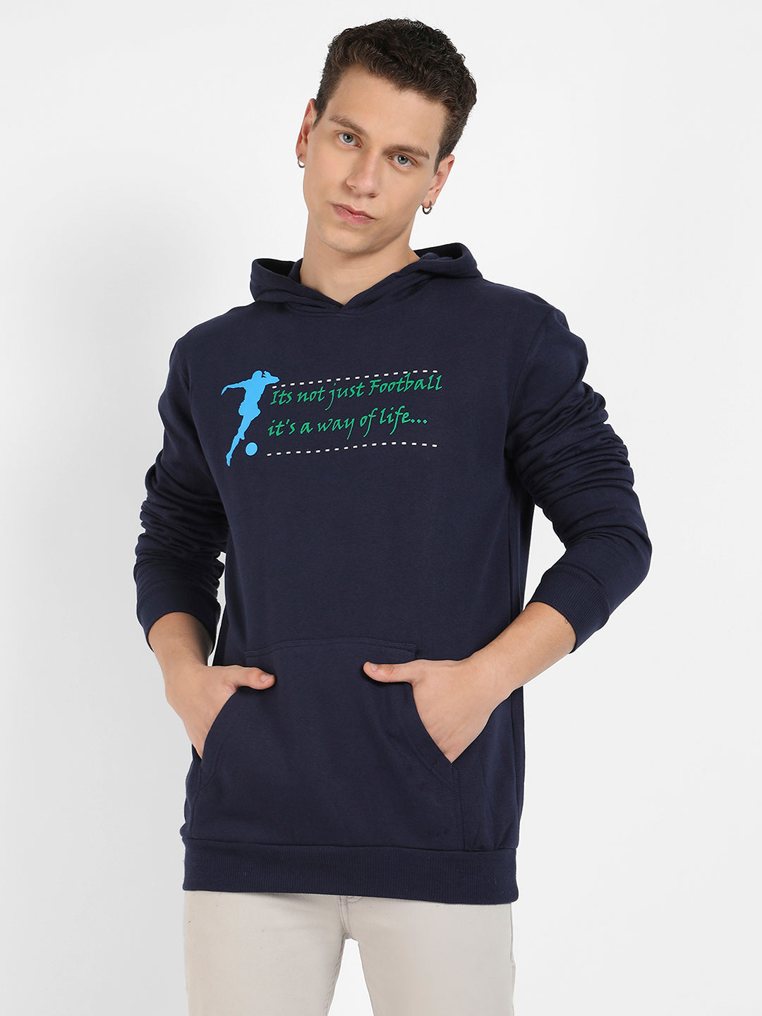 Football Way Of Life Hoodie With Kangaroo Pocket