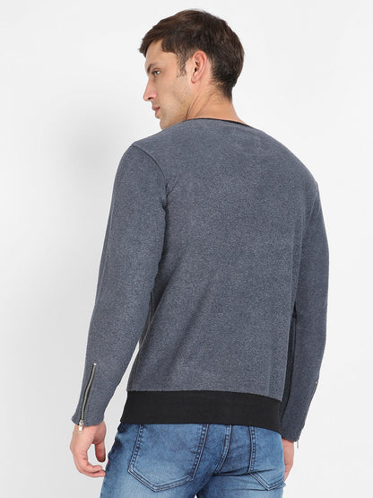 Zip-Front Heathered Jacket