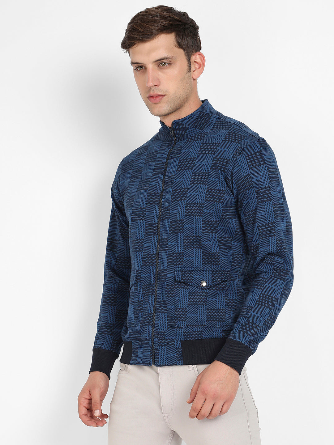 Textured Jacket With Flap Pocket