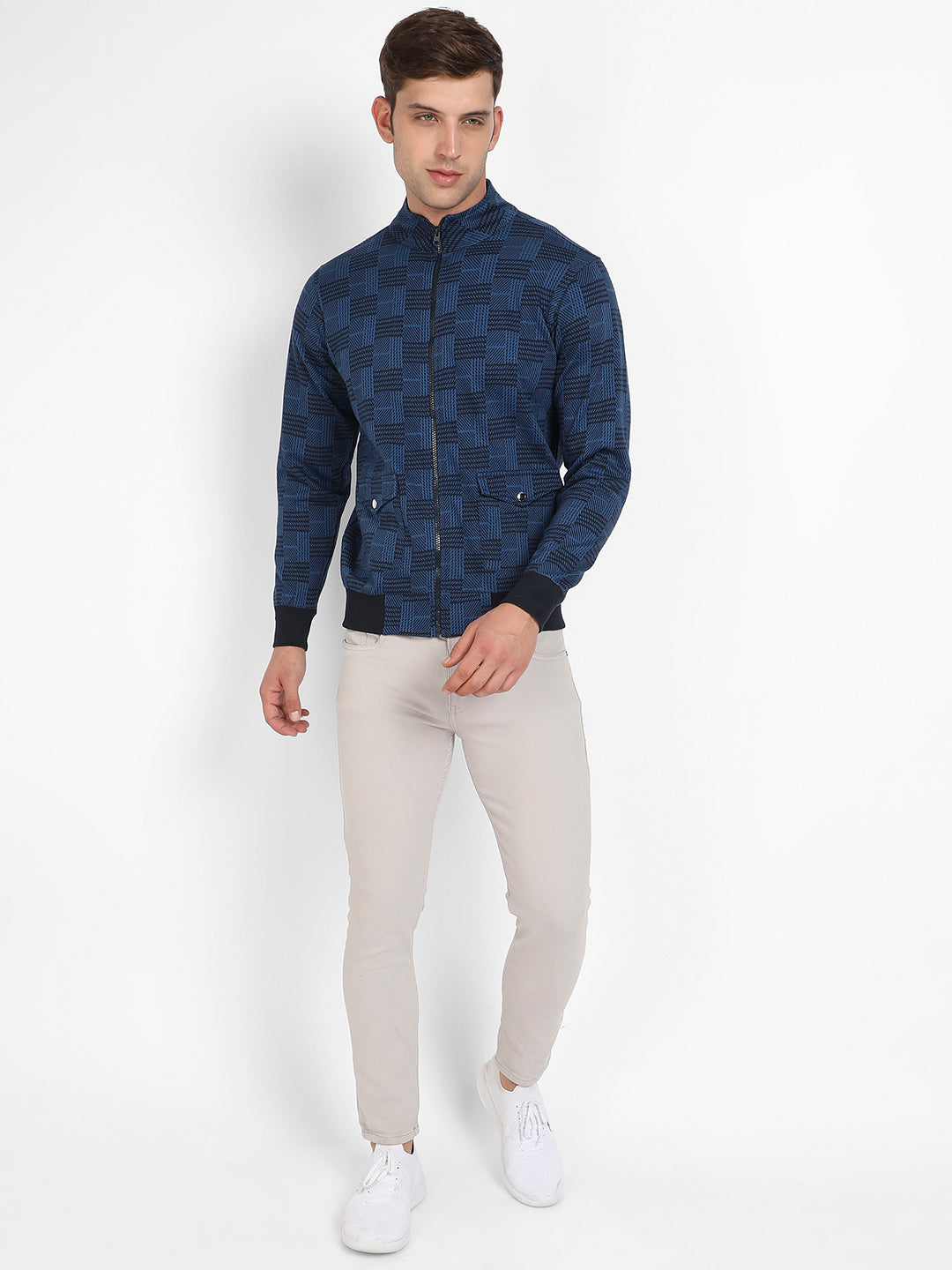 Textured Jacket With Flap Pocket