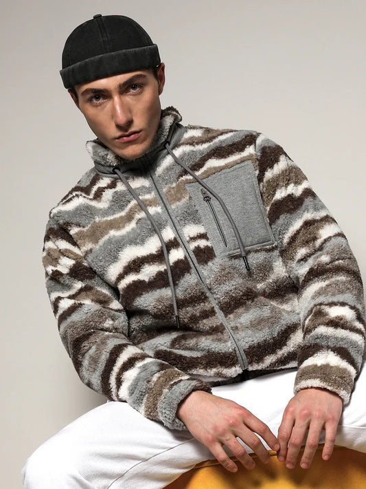Camouflage Sherpa Puffer Jacket