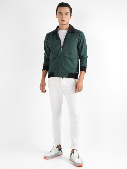 Zip-Front Jacket With Fleece Collar