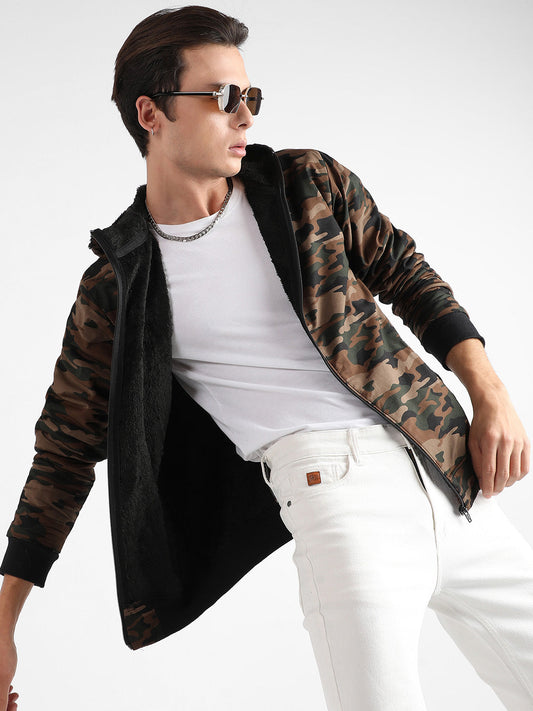 Camouflage Hoodie With Insert Pocket