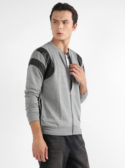 Zip-Front Jacket With Contrast Detail