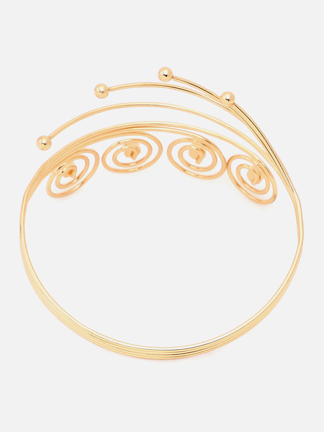 Sohi Gold Plated Spiral Detailing Armlet