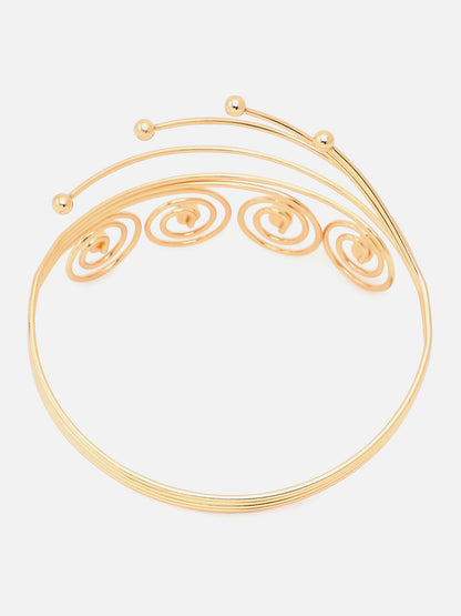 Sohi Gold Plated Spiral Detailing Armlet
