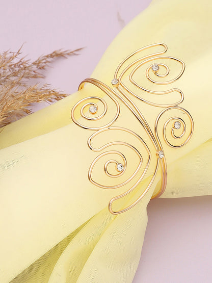 Sohi Gold Plated Spiral Detailing Armlet
