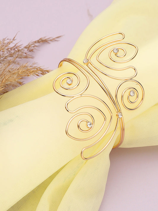 Sohi Gold Plated Spiral Detailing Armlet