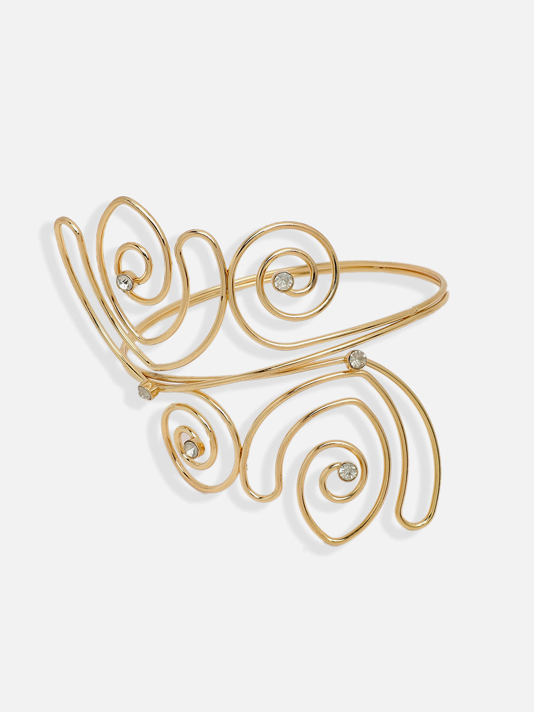 Sohi Gold Plated Spiral Detailing Armlet