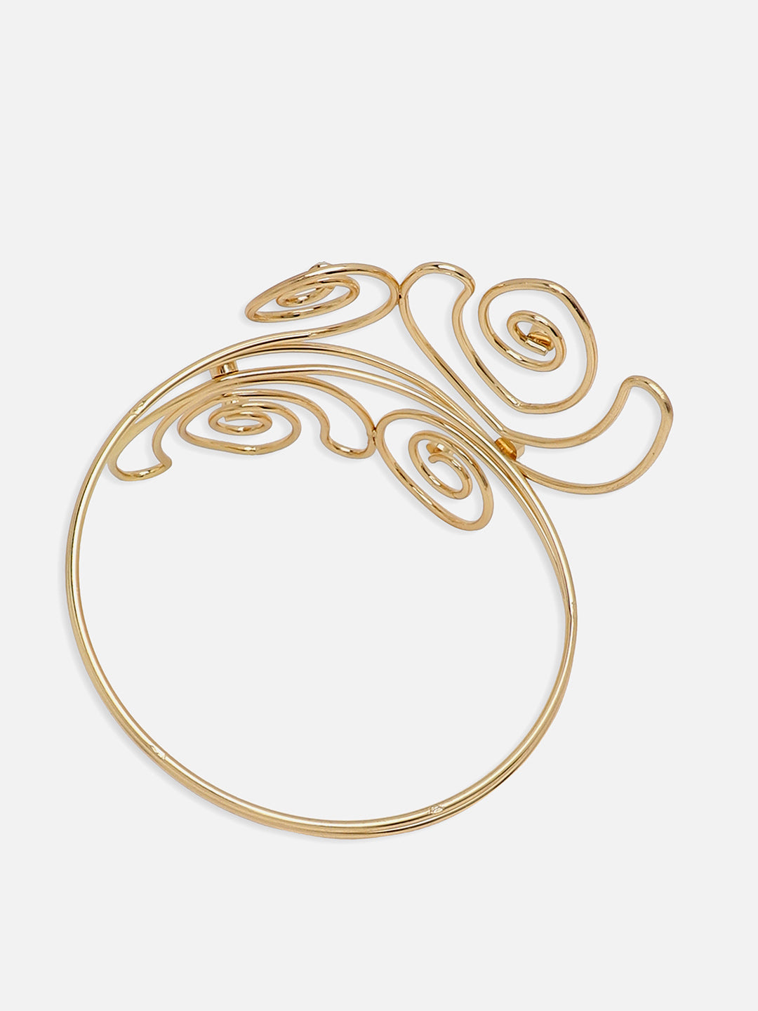 Sohi Gold Plated Spiral Detailing Armlet