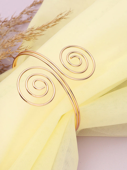 Sohi Gold Plated Spiral Detailing Armlet