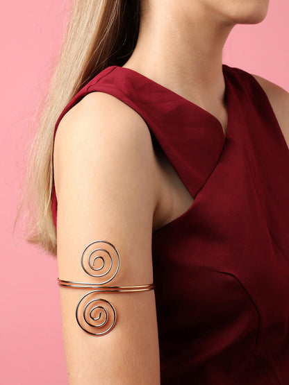 Sohi Gold Plated Spiral Detailing Armlet