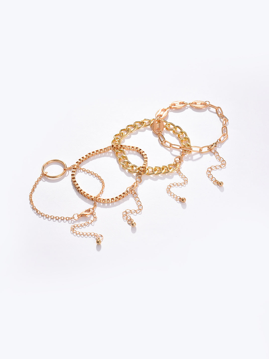 Pack Of 4 Gold Plated Designer Bracelet