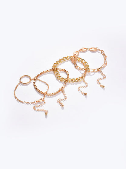 Pack Of 4 Gold Plated Designer Bracelet