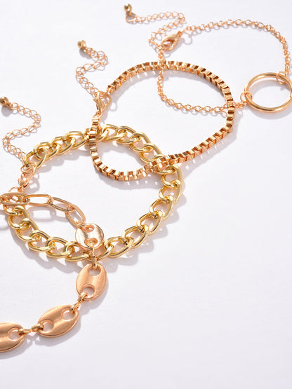 Pack Of 4 Gold Plated Designer Bracelet