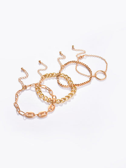 Pack Of 4 Gold Plated Designer Bracelet