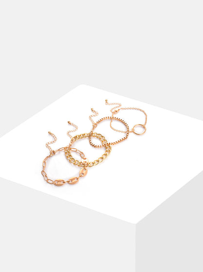 Pack Of 4 Gold Plated Designer Bracelet
