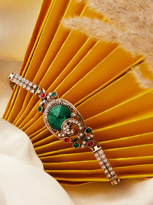 Gold Plated Designer Stone Bracelet