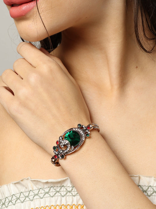 Gold Plated Designer Stone Bracelet
