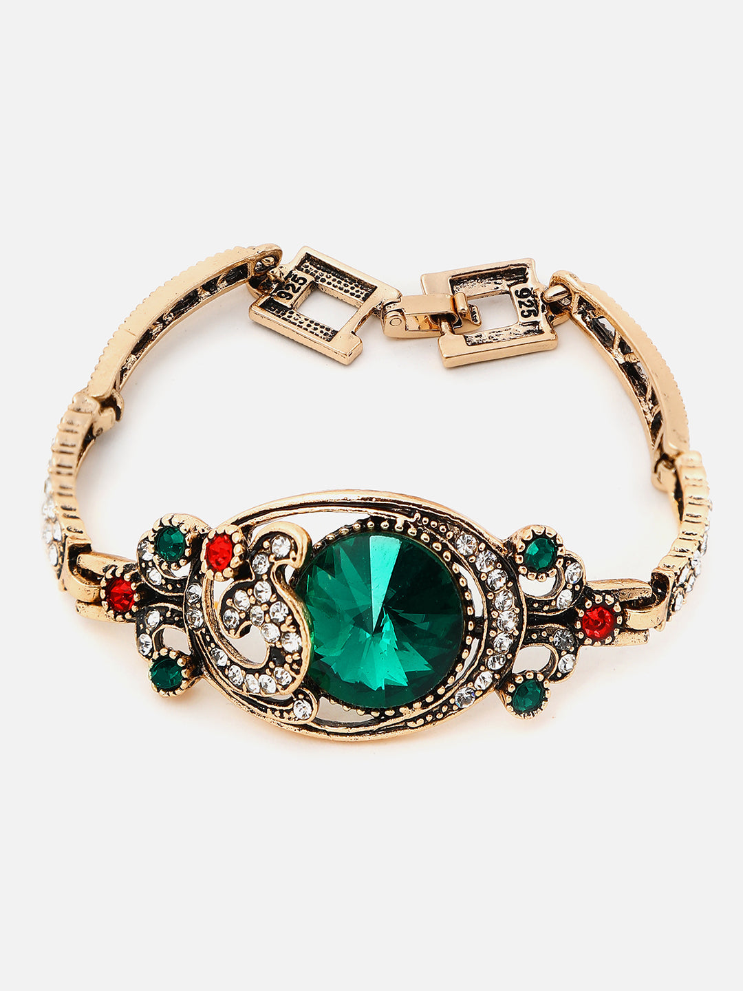 Gold Plated Designer Stone Bracelet