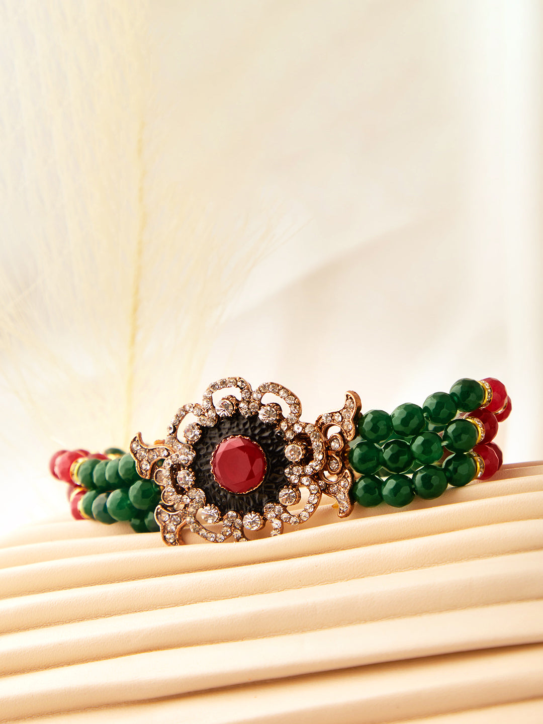 Gold Plated Designer Stone Bracelet