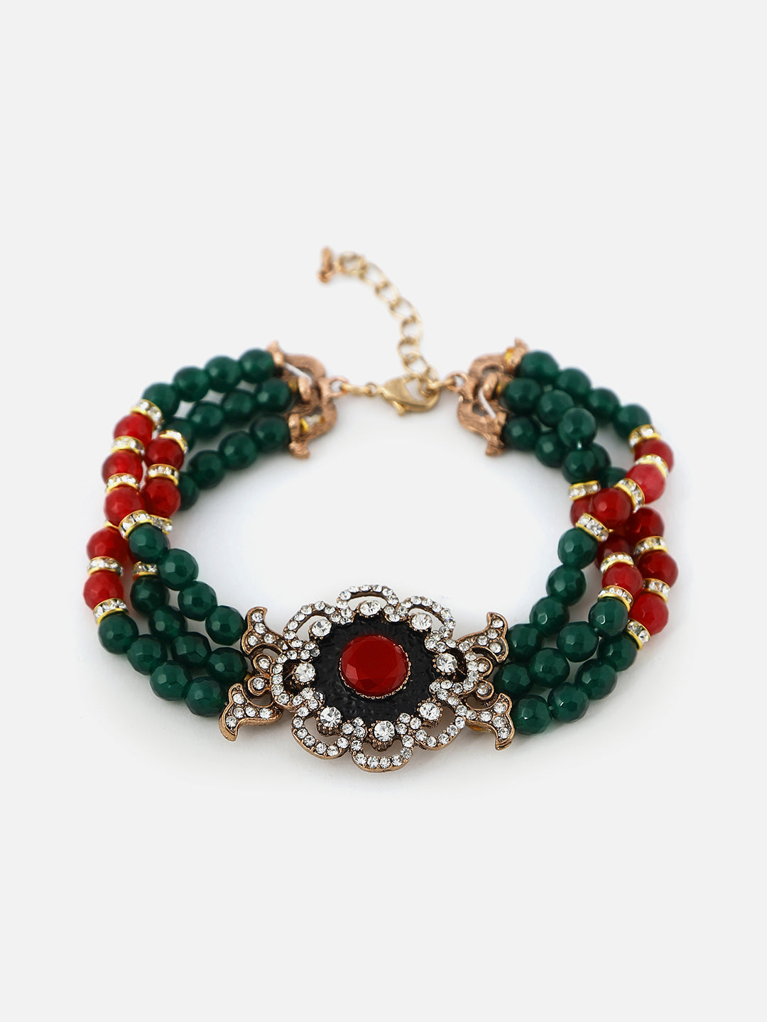 Gold Plated Designer Stone Bracelet