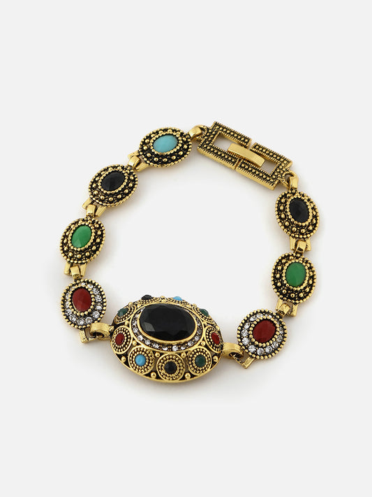 Gold Plated Designer Stone Bracelet