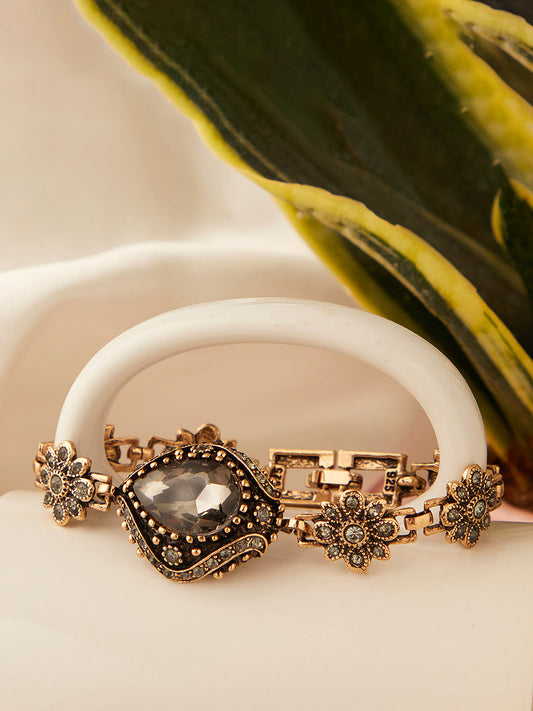 Gold Plated Designer Stone Bracelet