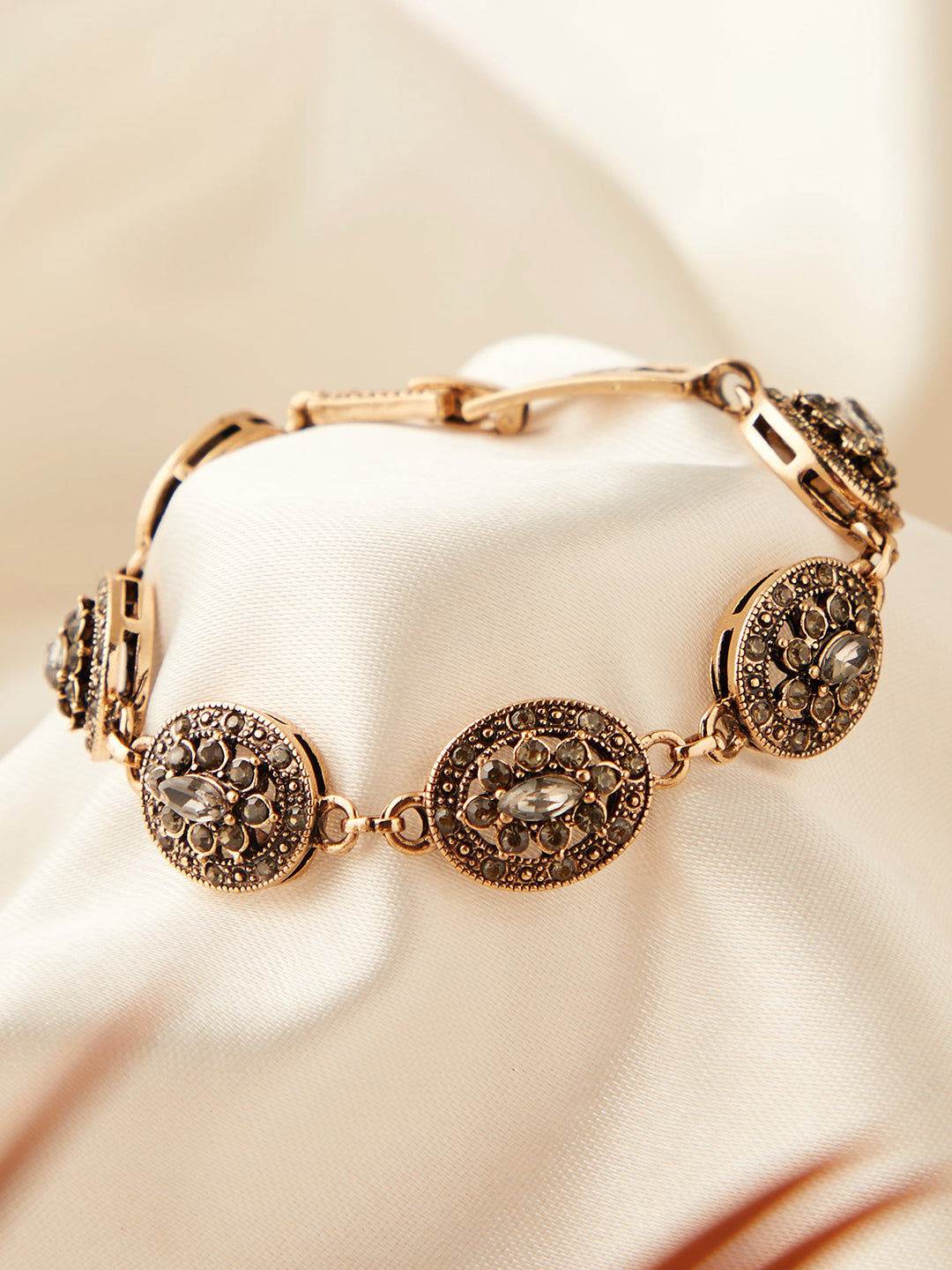 Gold Plated Designer Stone Bracelet