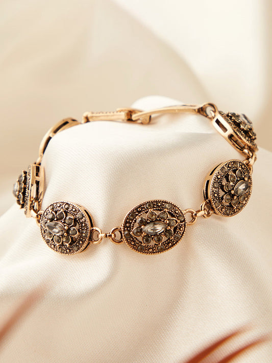 Gold Plated Designer Stone Bracelet