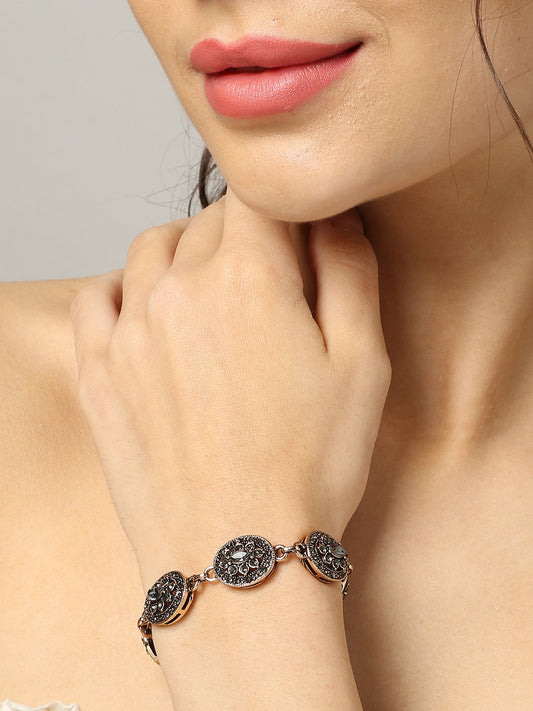 Gold Plated Designer Stone Bracelet