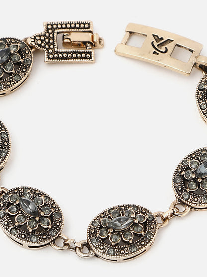 Gold Plated Designer Stone Bracelet