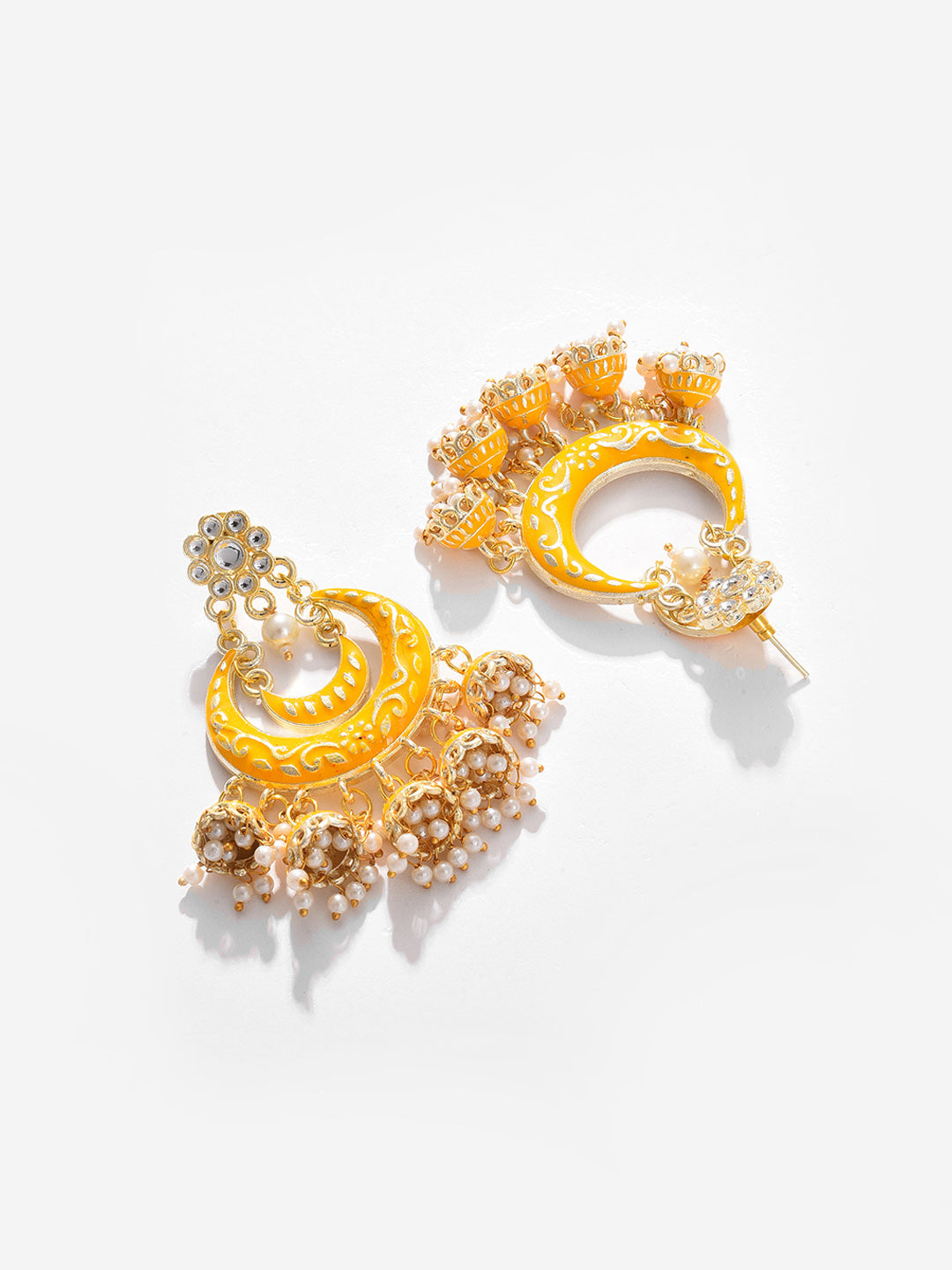 Gold Plated Beaded Drop Earring