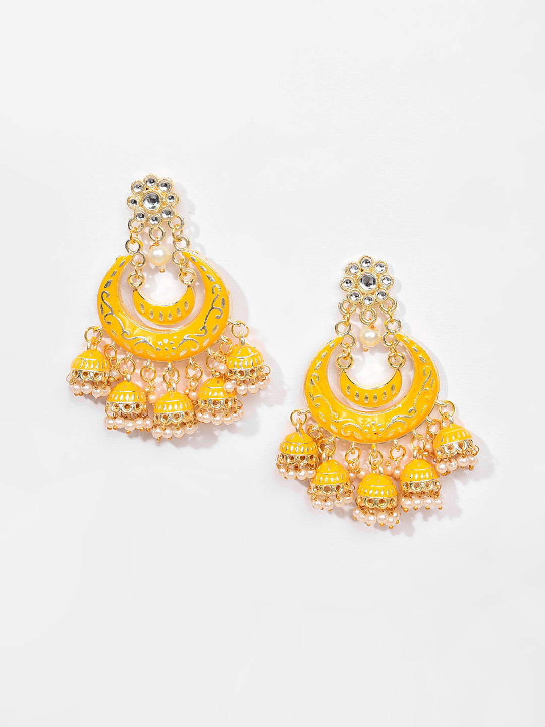 Gold Plated Beaded Drop Earring