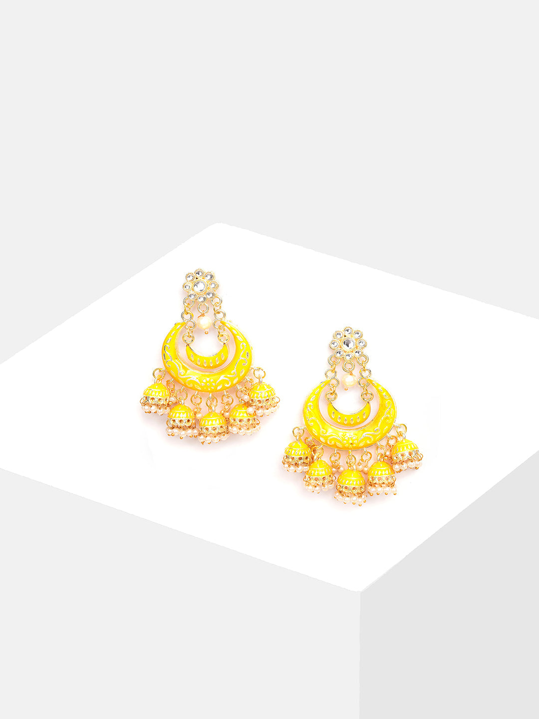 Gold Plated Beaded Drop Earring