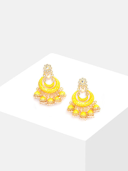 Gold Plated Beaded Drop Earring
