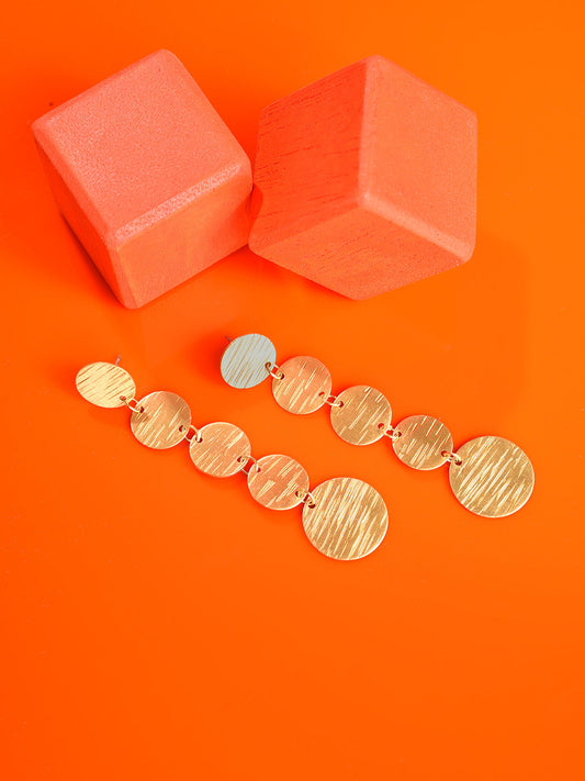 Gold Plated Designer Drop Earring