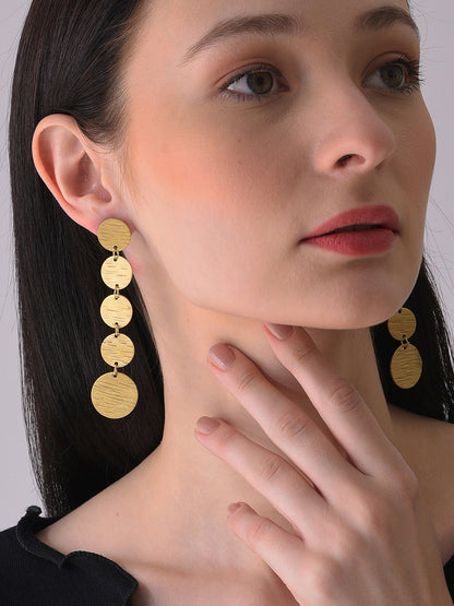 Gold Plated Designer Drop Earring