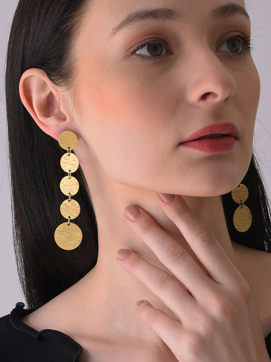 Gold Plated Designer Drop Earring