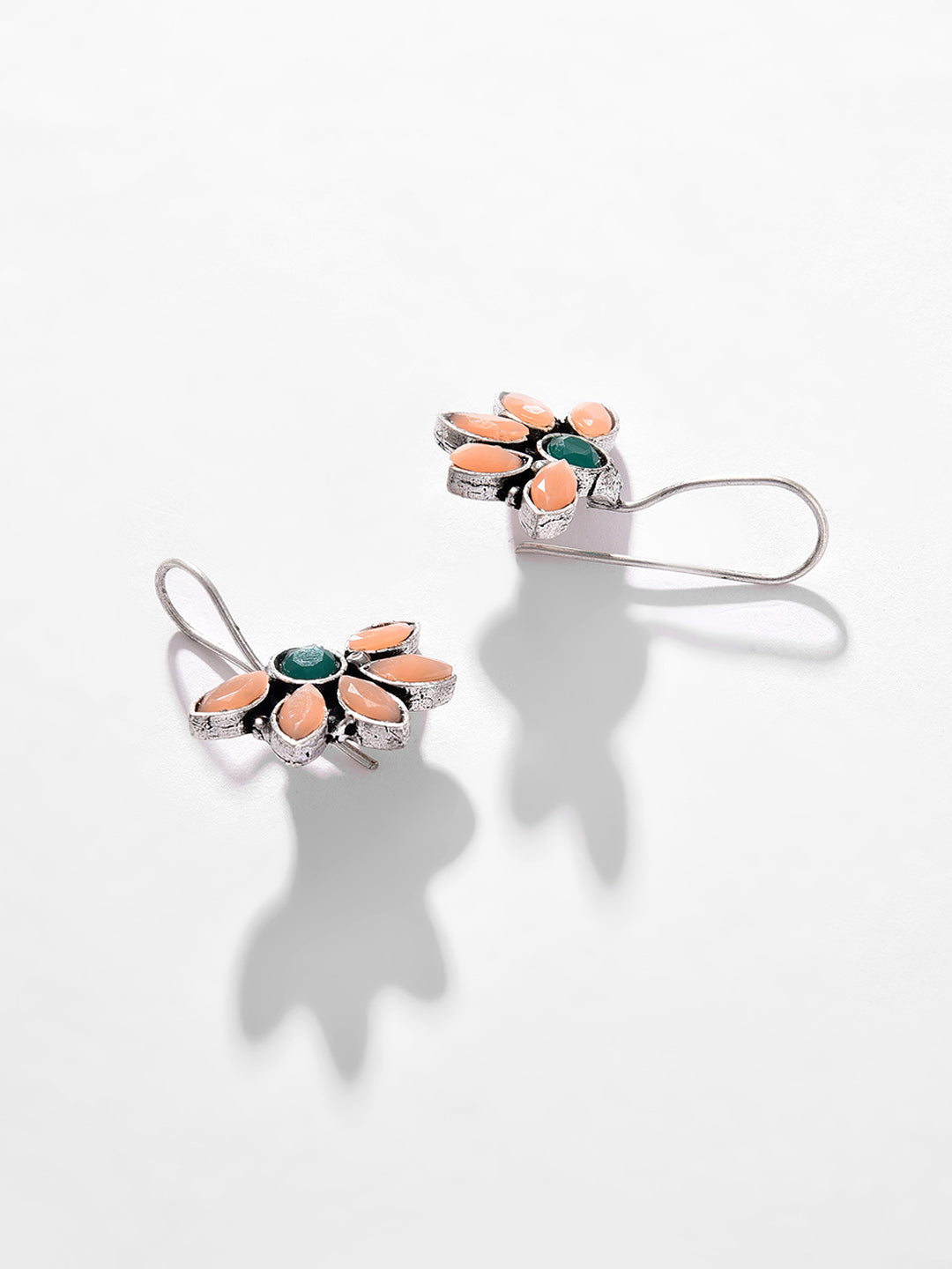 Silver Plated Designer Stone Drop Earring