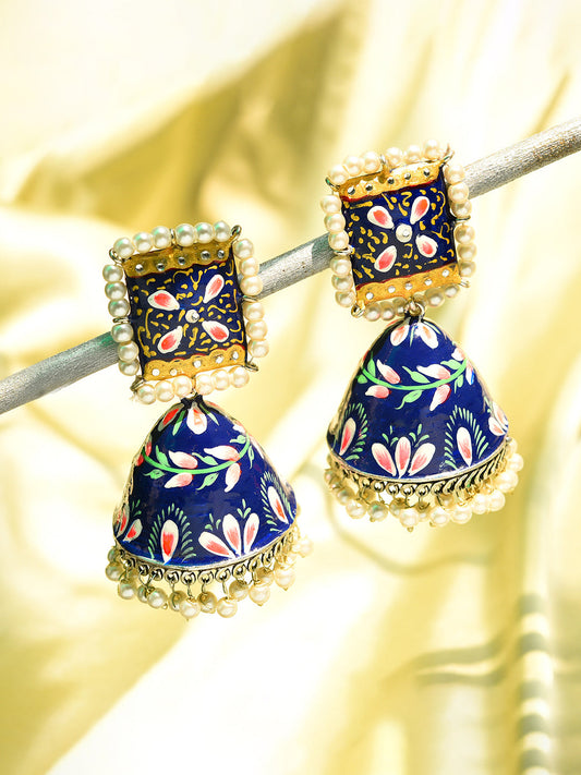 Gold Plated Beaded Jhumka