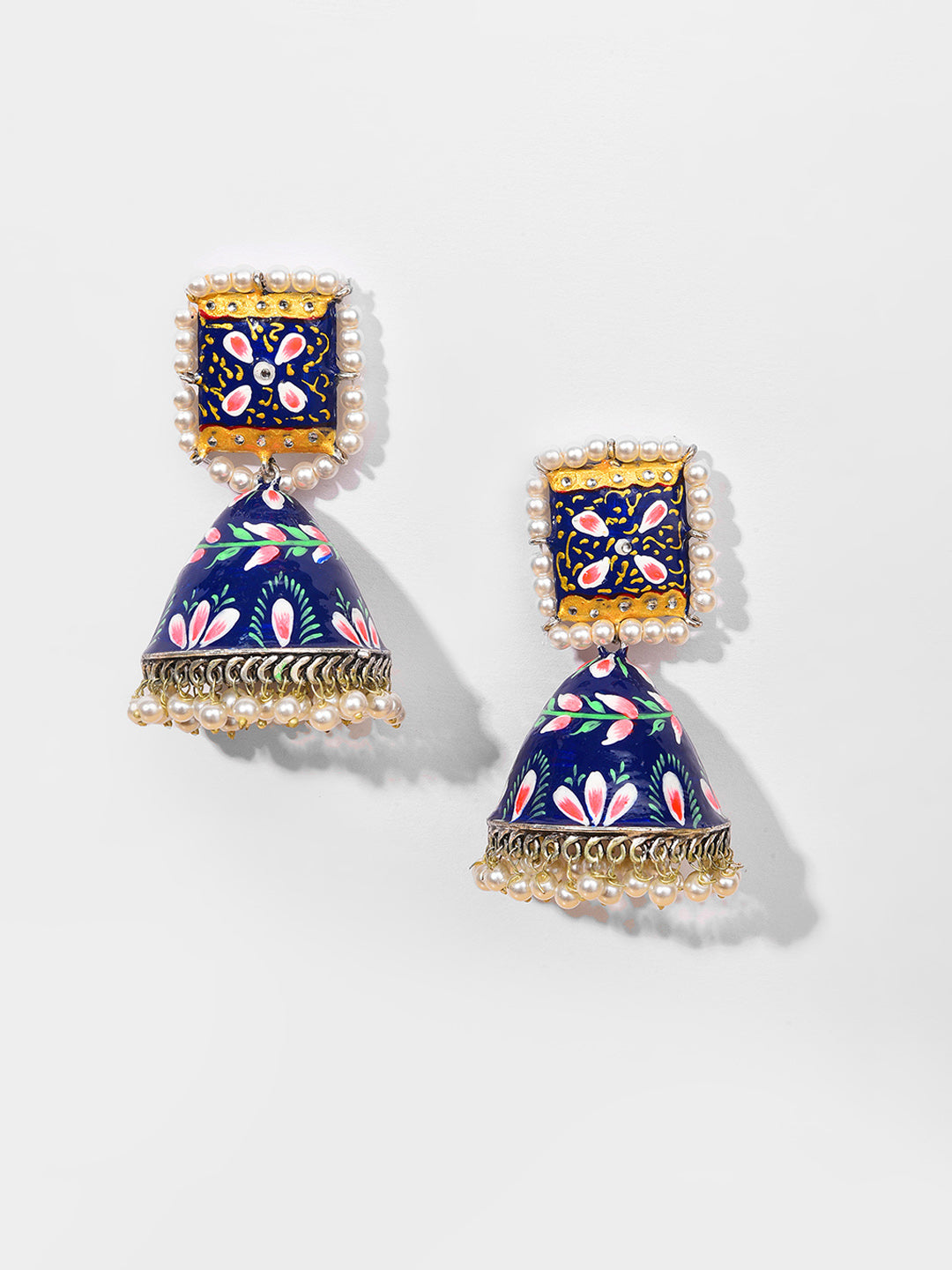 Gold Plated Beaded Jhumka
