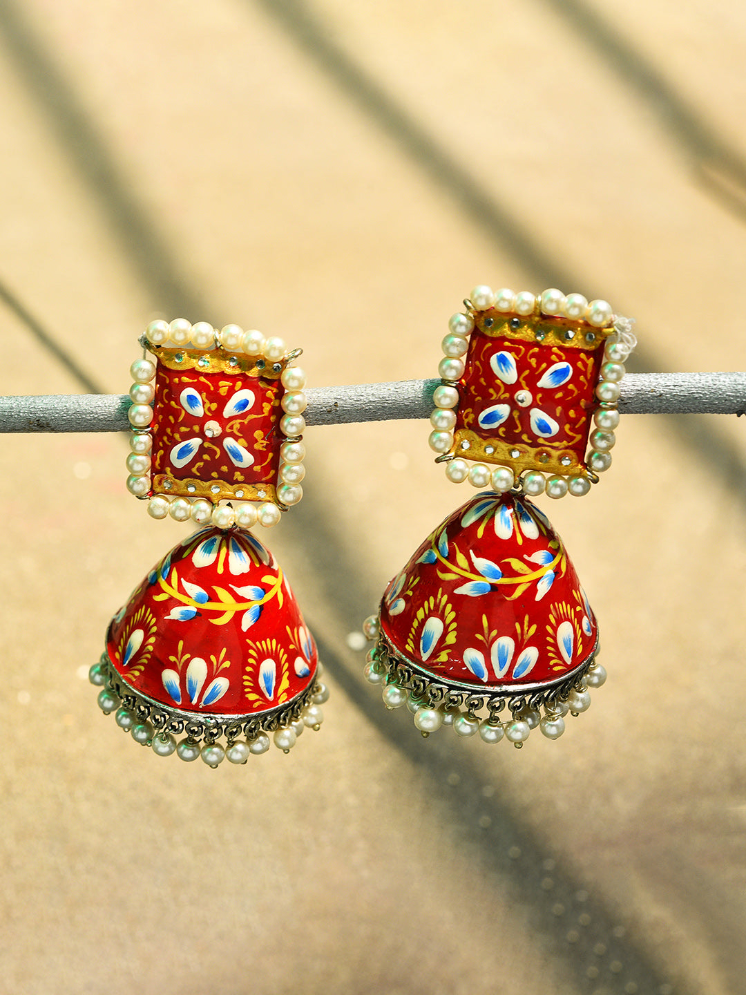 Gold Plated Beaded Jhumka