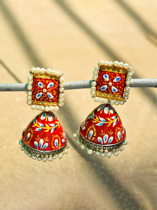 Gold Plated Beaded Jhumka
