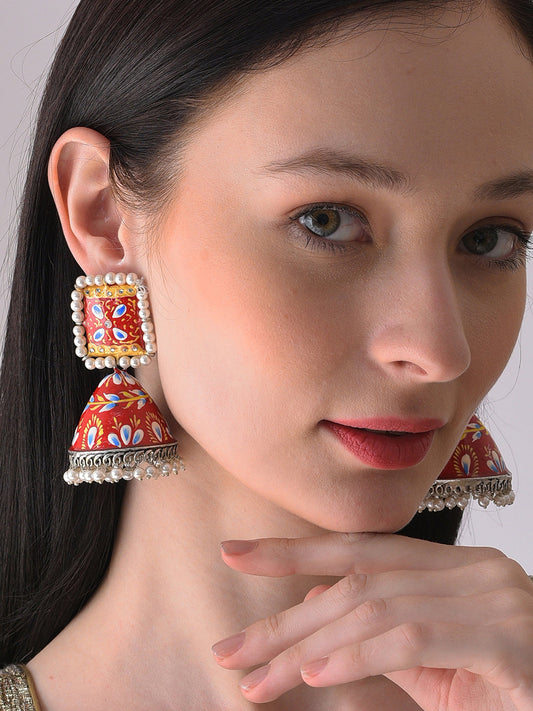 Gold Plated Beaded Jhumka