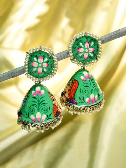 Gold Plated Beaded Jhumka