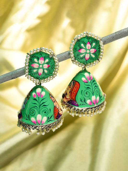 Gold Plated Beaded Jhumka