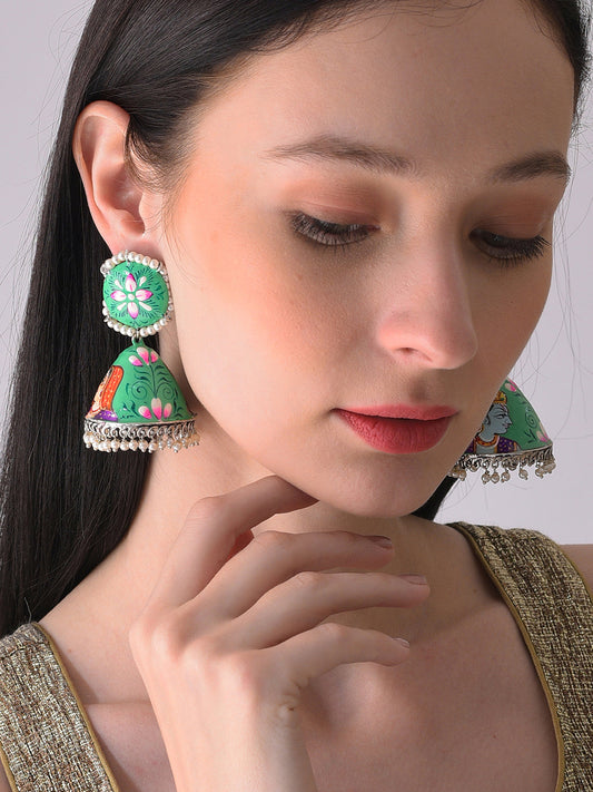 Gold Plated Beaded Jhumka