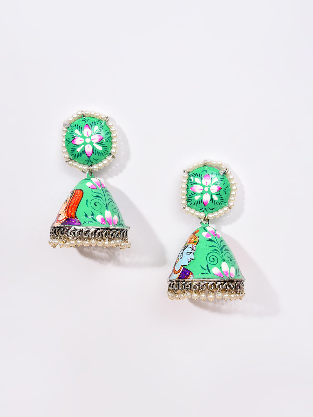 Gold Plated Beaded Jhumka